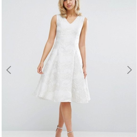 Wedding/Occassion Dress - Ivory Jaquard - BNWT - Picture 1 of 11